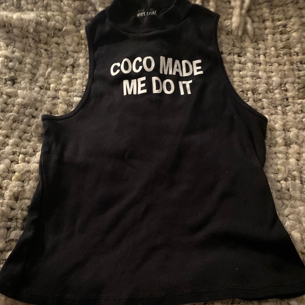 Black tank top